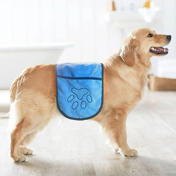 Custom Name Pet Towel With Paw Print