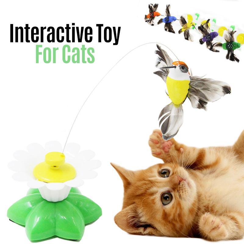 Jouet interactif pour chat en forme d'oiseau volant