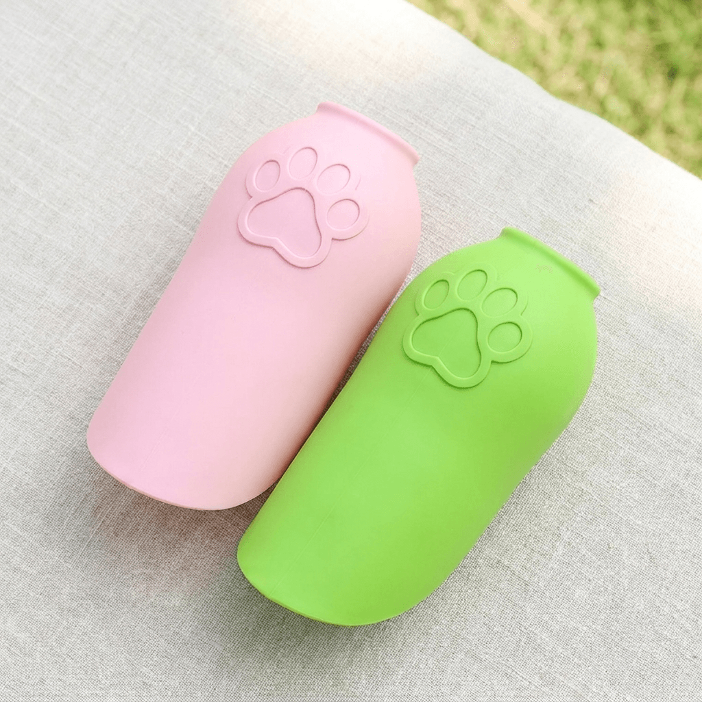 Gourde de voyage écologique en silicone pour animaux de compagnie