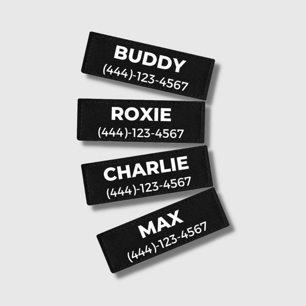 Customized Patch for Dog Harness – Personalized Velcro Name Tag (Pair)