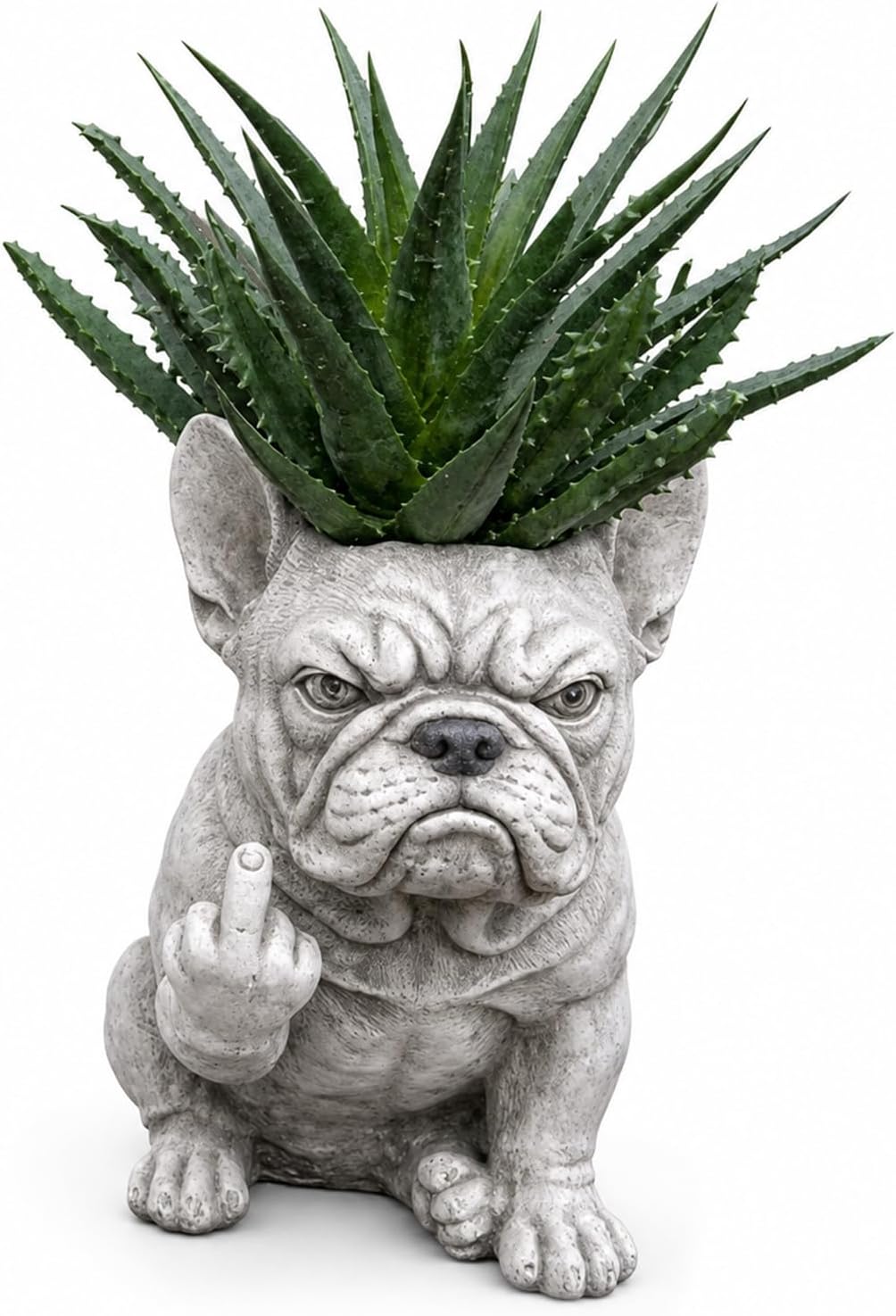 GRUMPY DOG PLANTER-Funny French Bulldog Planter