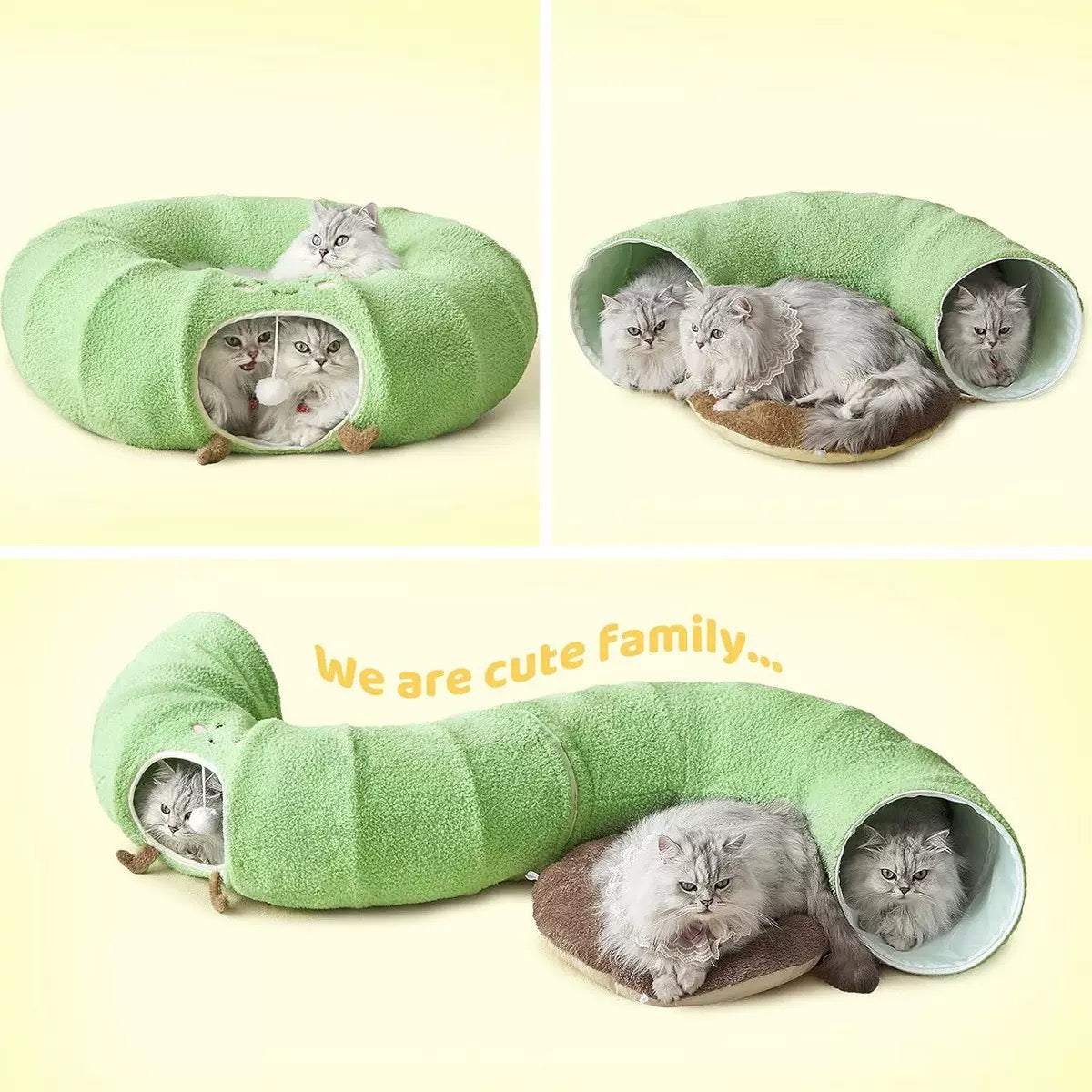 Cat Donut Tunnel Bed for Indoor Cats