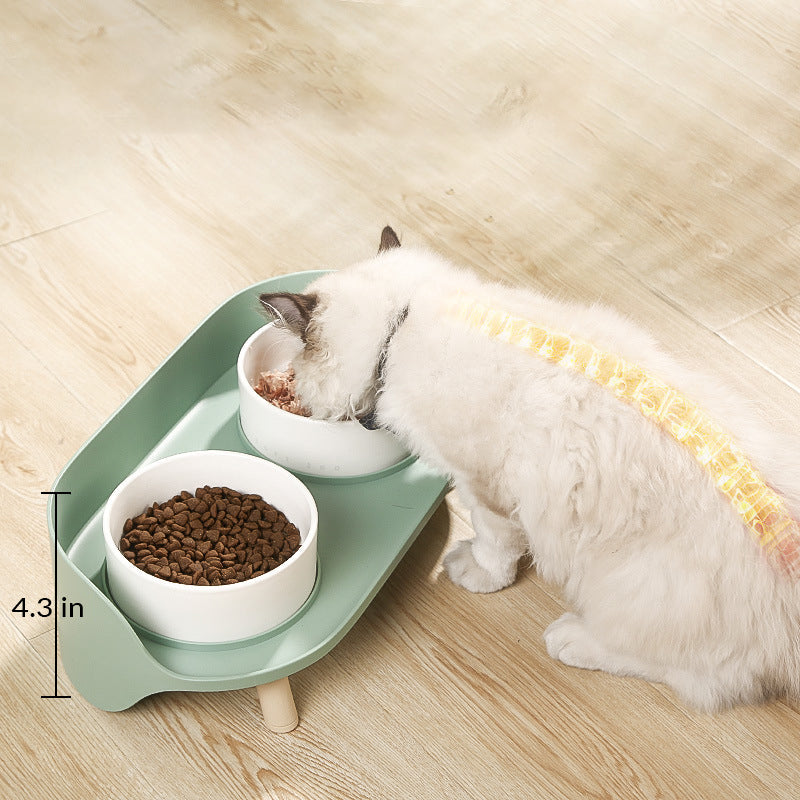 Double gamelle en céramique pour animaux de compagnie – Ensemble nourriture et eau