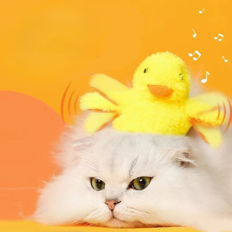 Jouet interactif rechargeable pour chat en forme de canard