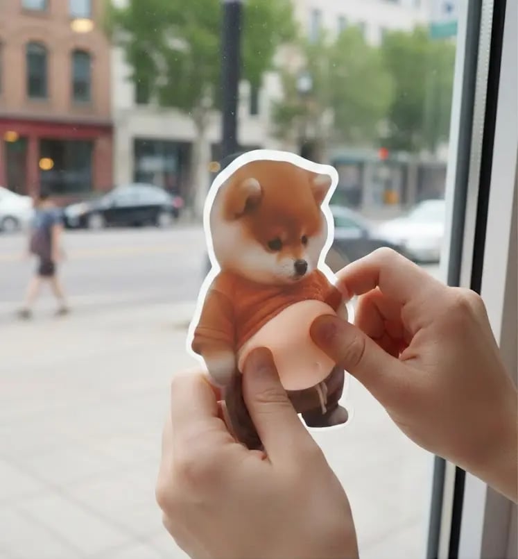 Autocollants Mochi Squishy 3D Ventre de Chien et Chat