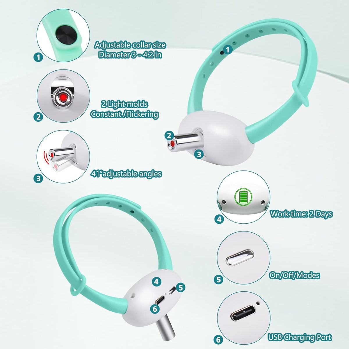 Collier laser automatique pour chat | Jouet interactif mains libres pour chats d'intérieur