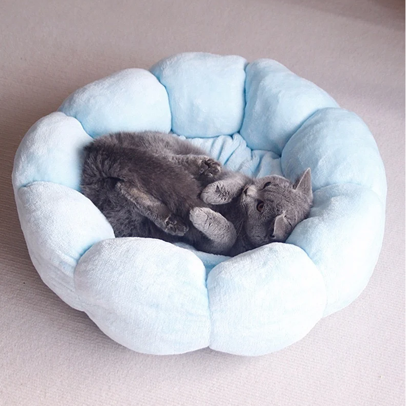 Panier pour chat en forme de pétale