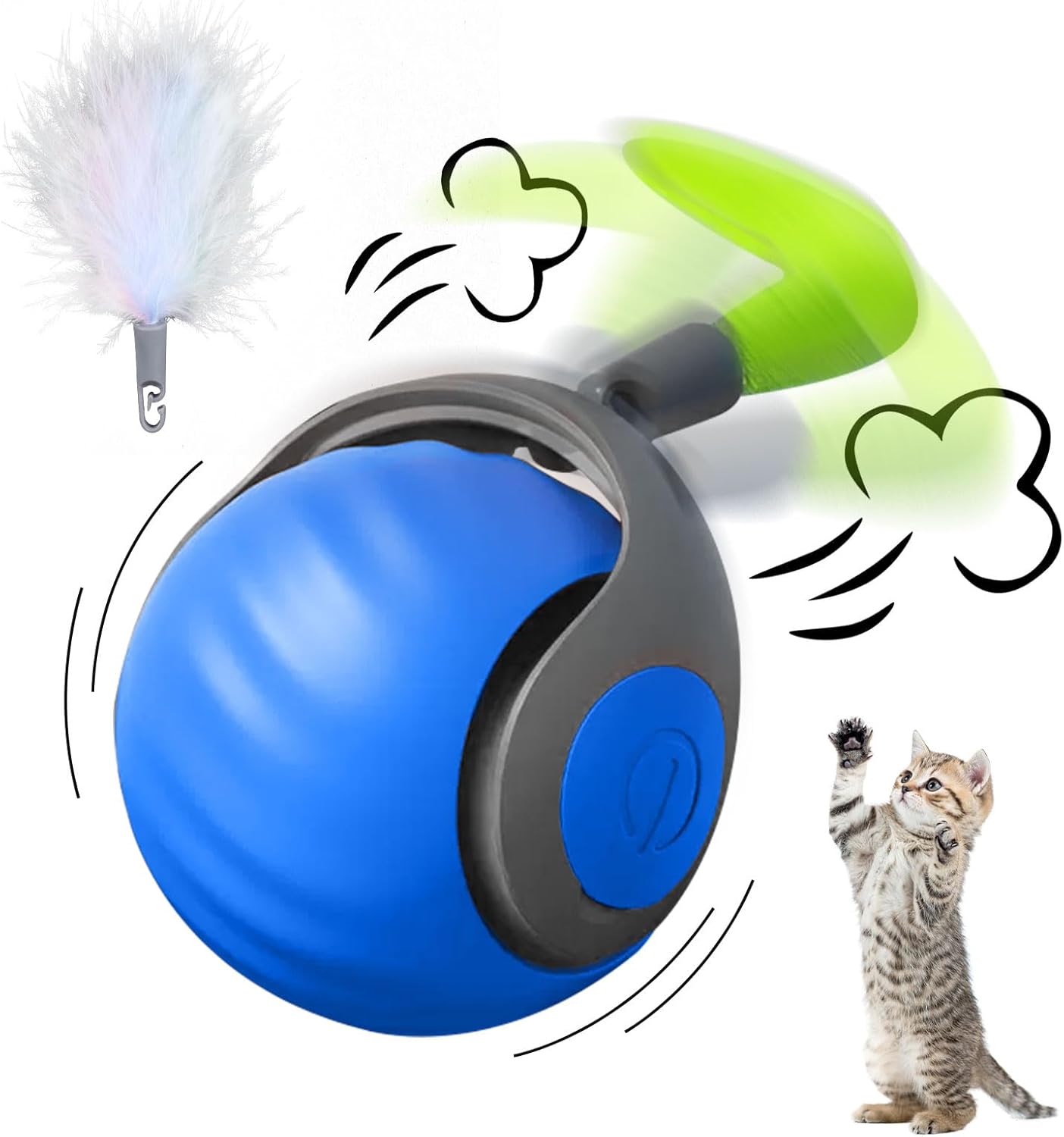 Balle interactive rechargeable pour chat