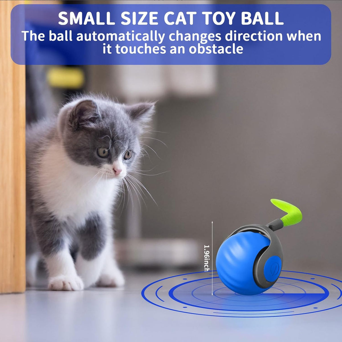 Balle interactive rechargeable pour chat