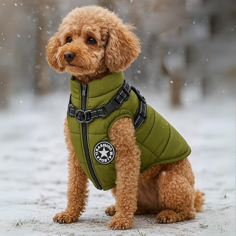 Veste d'hiver imperméable avec harnais intégré