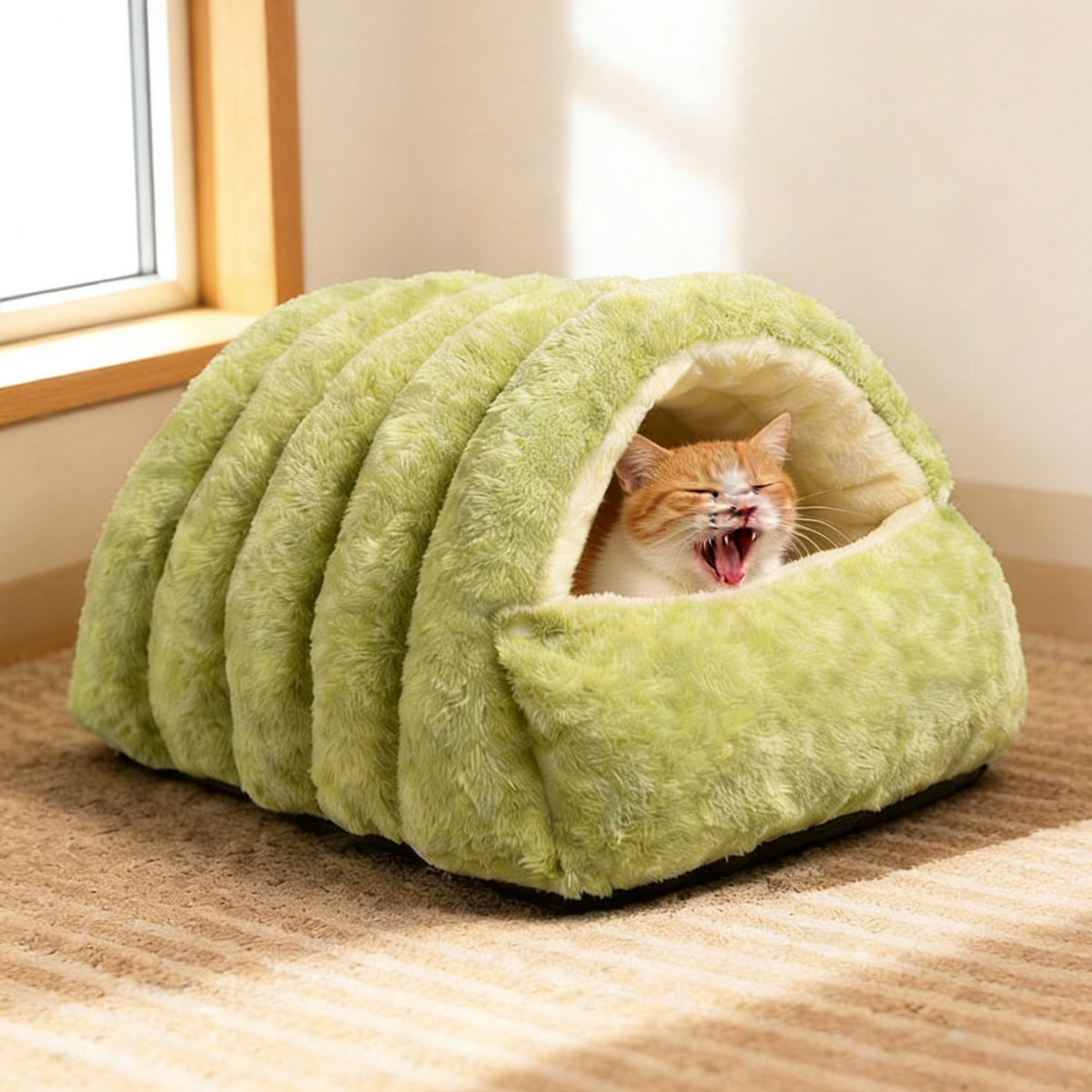 🐈 Lit pour chat à poil court, fermé, déhoussable et lavable 🐾