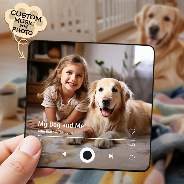 Customized Album Fridge Magnet Personalized Music Fridge Magnet Can Play Songs Gifts For Pet Lovers