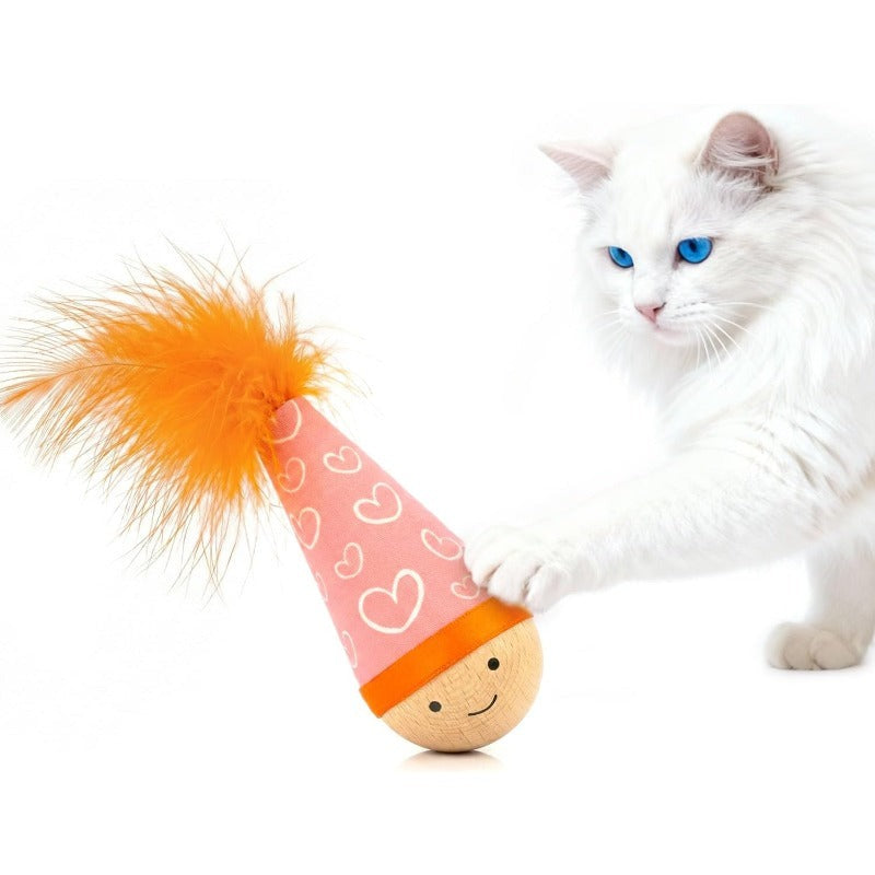 Jouet balancier en bois pour chat