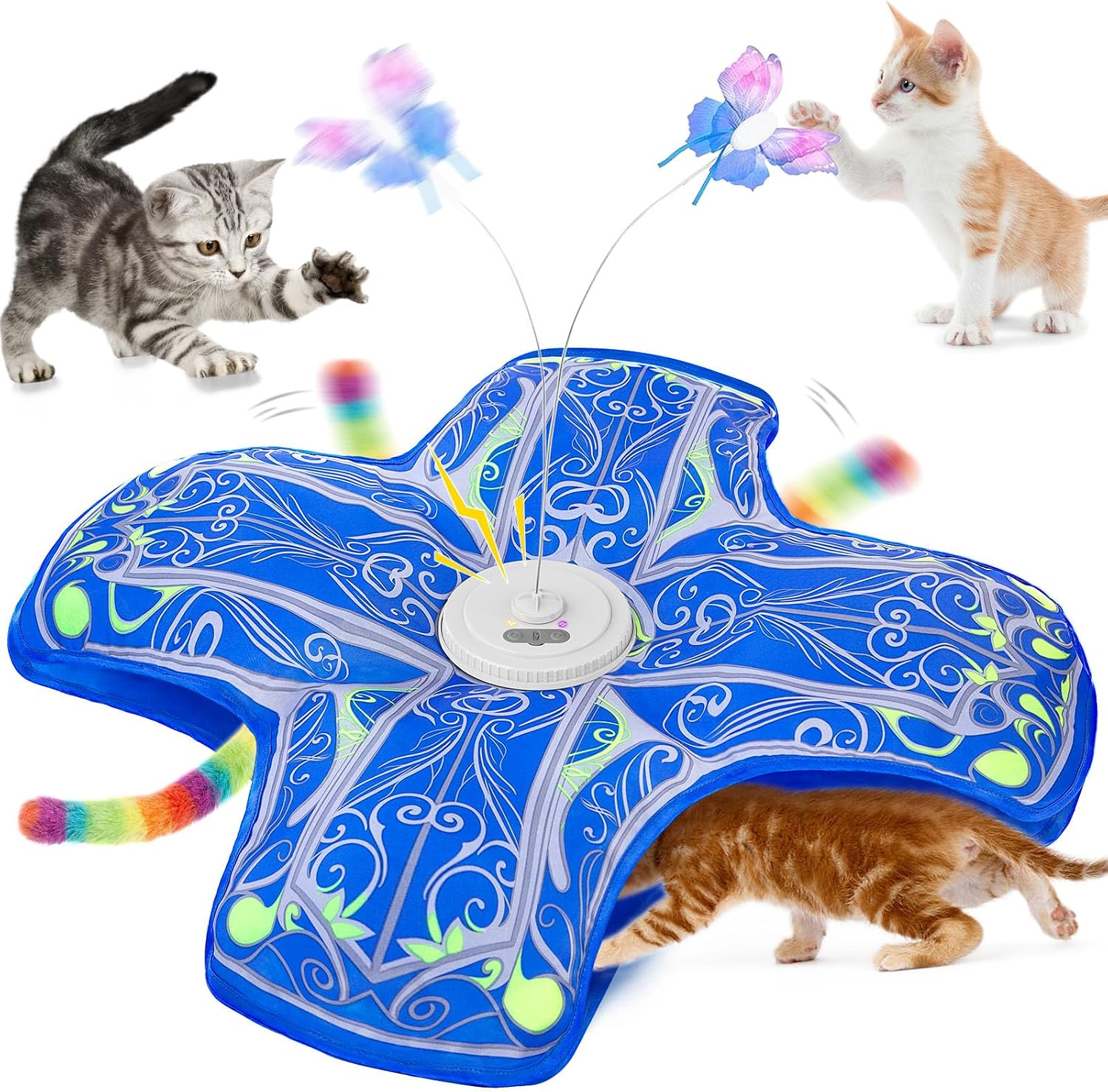 Jouet pour chat cache-cache rechargeable et automatique