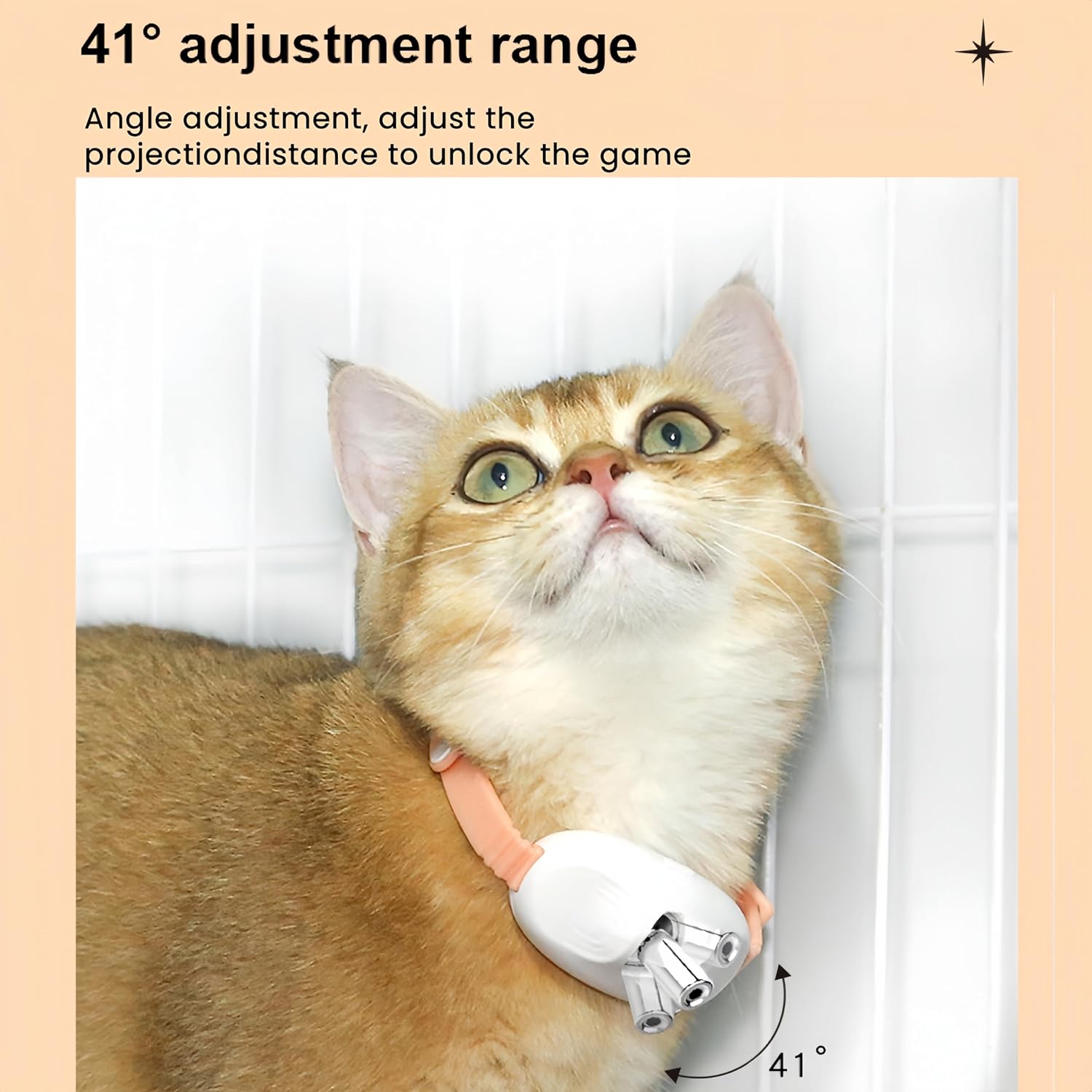Collier de stimulation ajustable avec laser pour chats