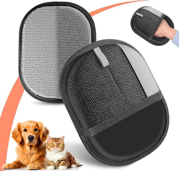 Pet Hair Remover Gloves for Cats & Dogs - 2 Packs