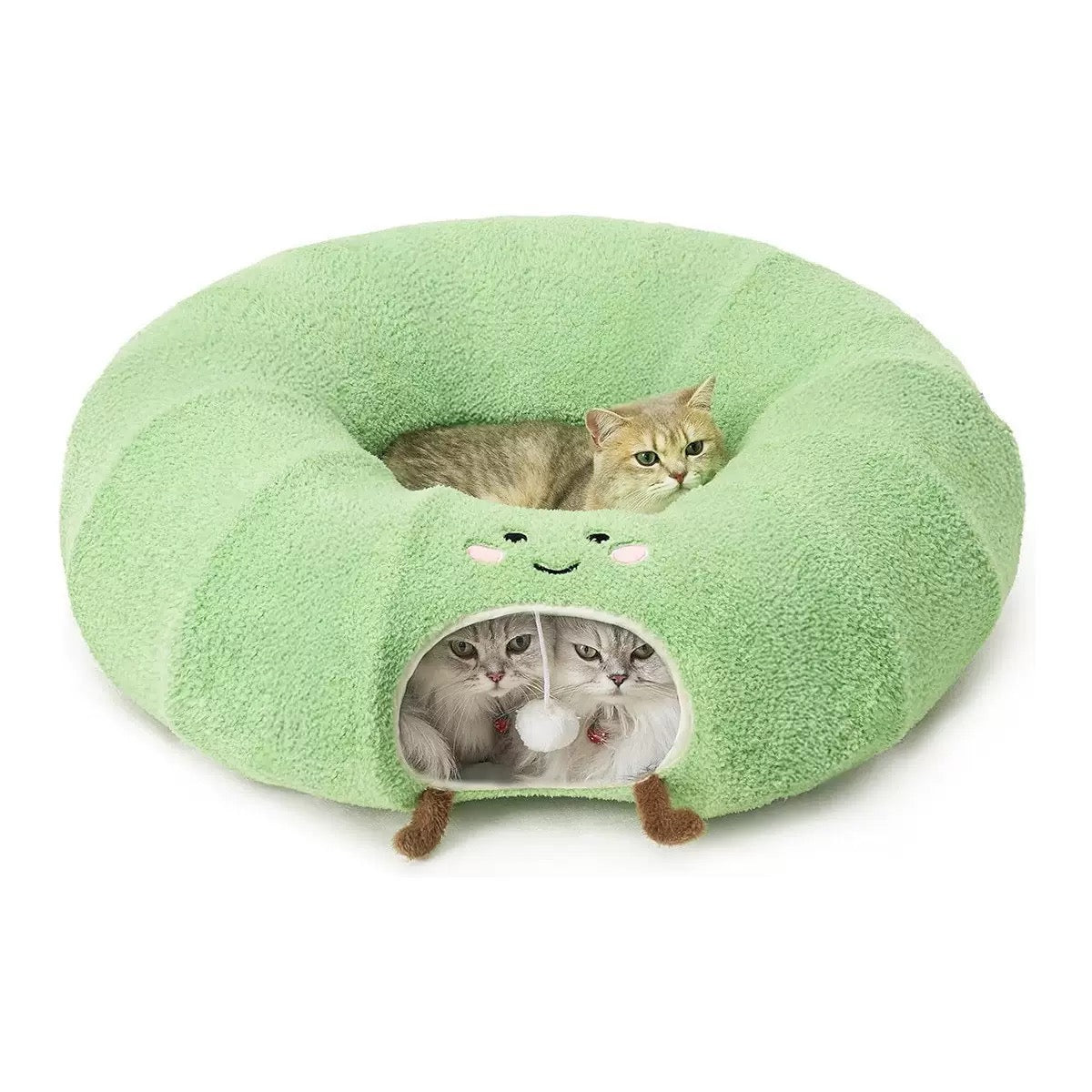 Cat Donut Tunnel Bed for Indoor Cats