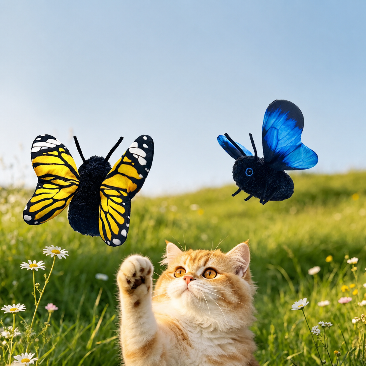 Jouet Interactif Chat Papillon Flottant