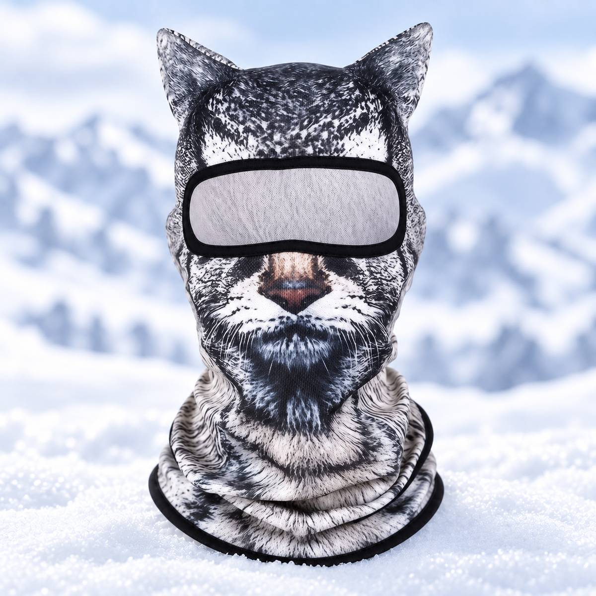 Snow Leopard animal ski balaclava