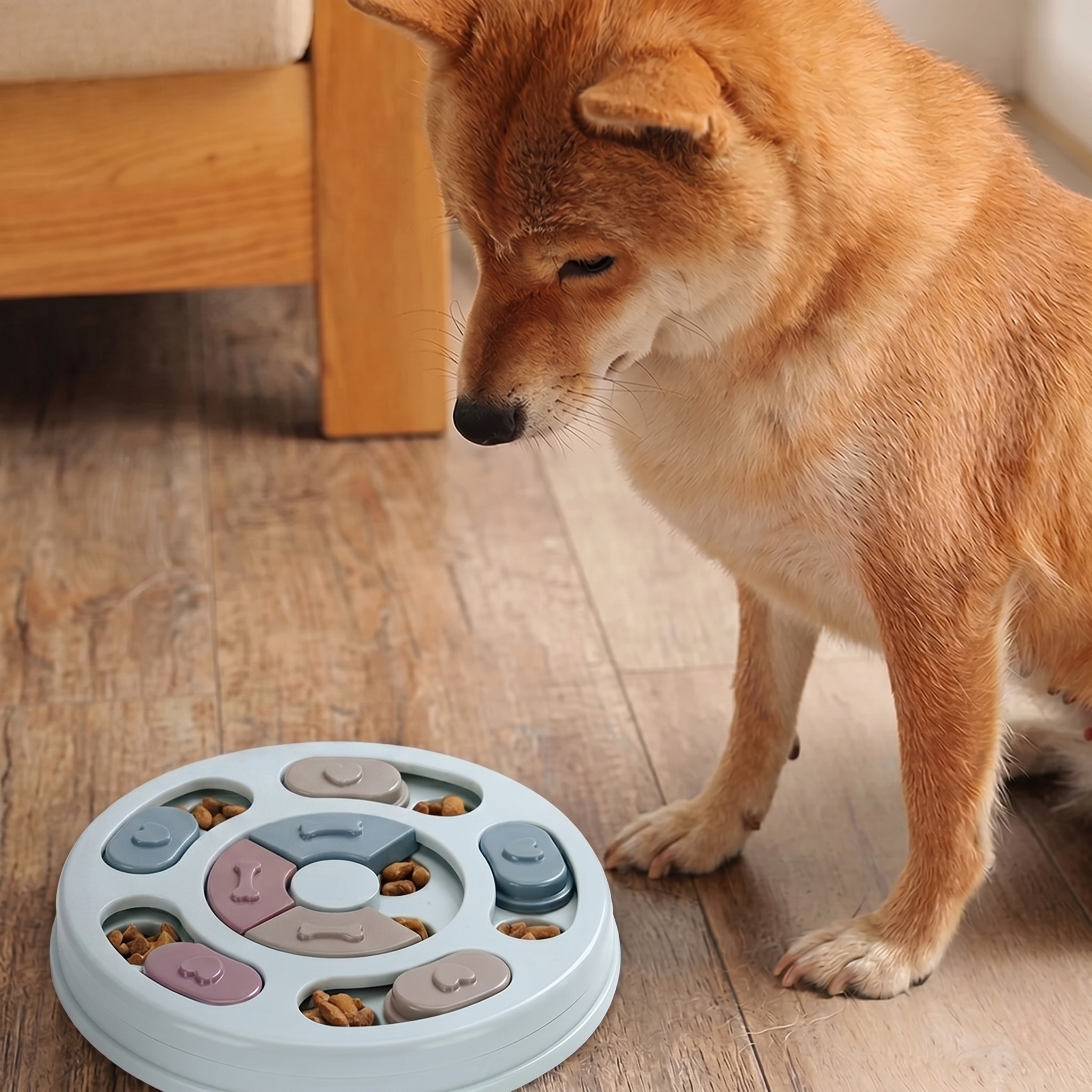 Gamelle interactive pour chien - Gamelle ludique anti-glouton à rotation à 360°