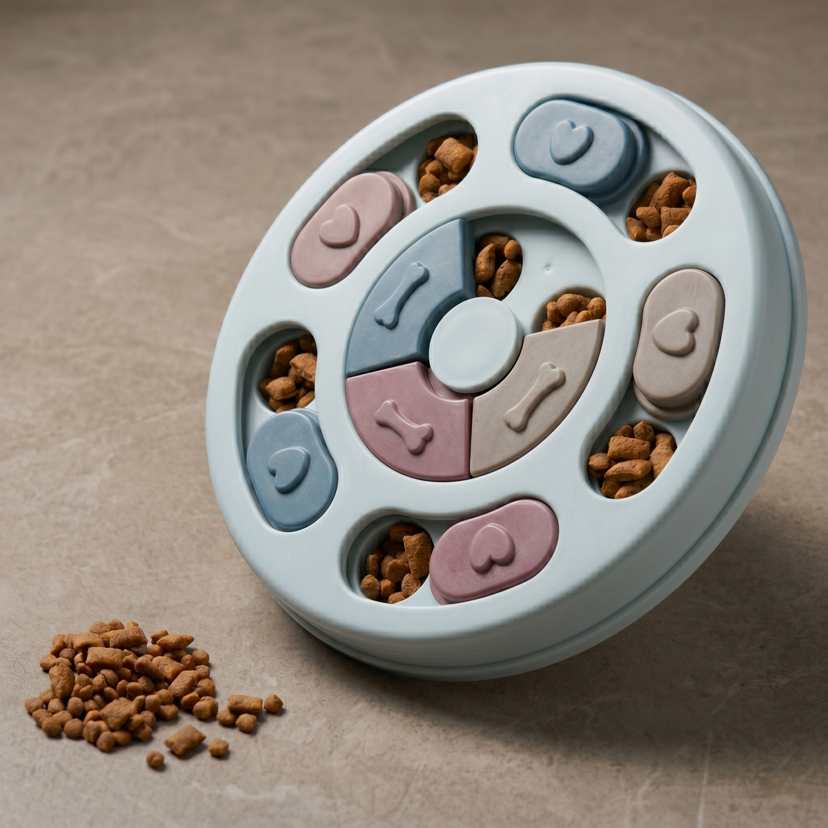 Gamelle interactive pour chien - Gamelle ludique anti-glouton à rotation à 360°