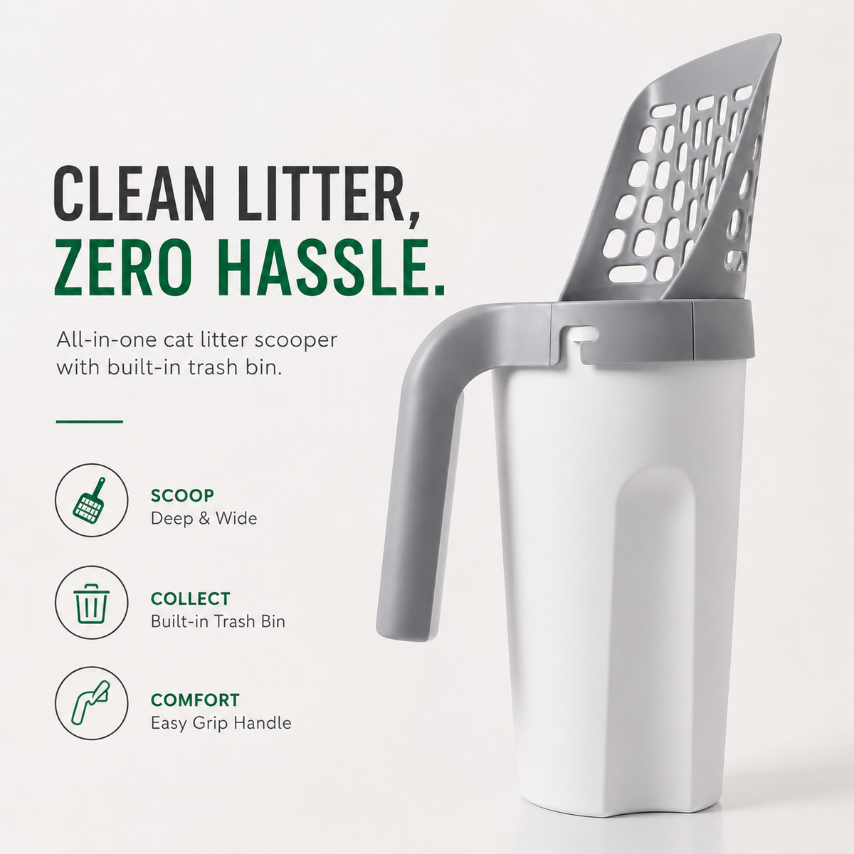 Integrated Scoop Waste Bin