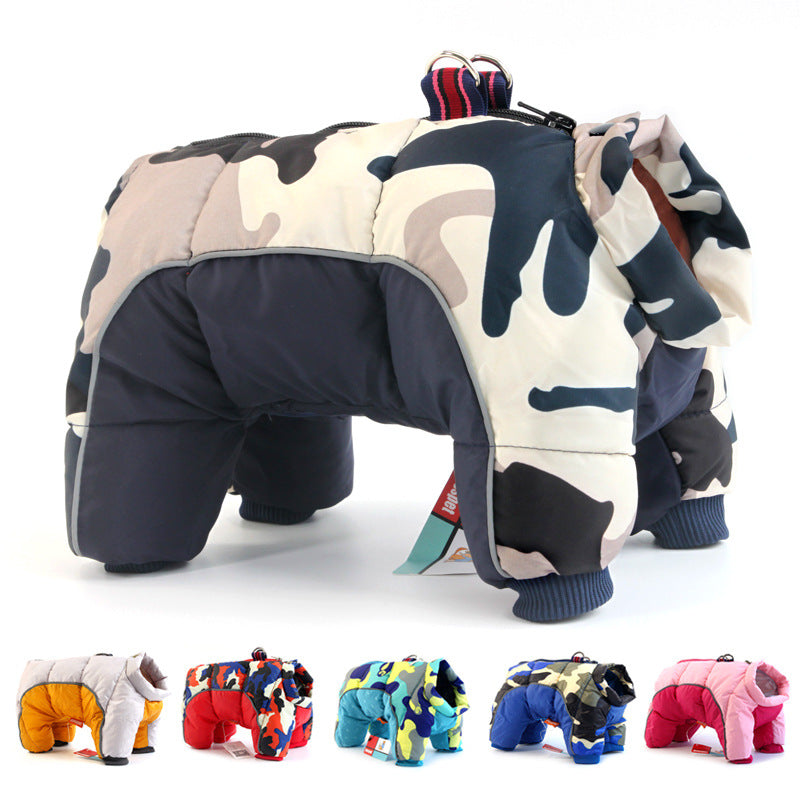 Manteau d'hiver à quatre pattes pour chiot Teddy