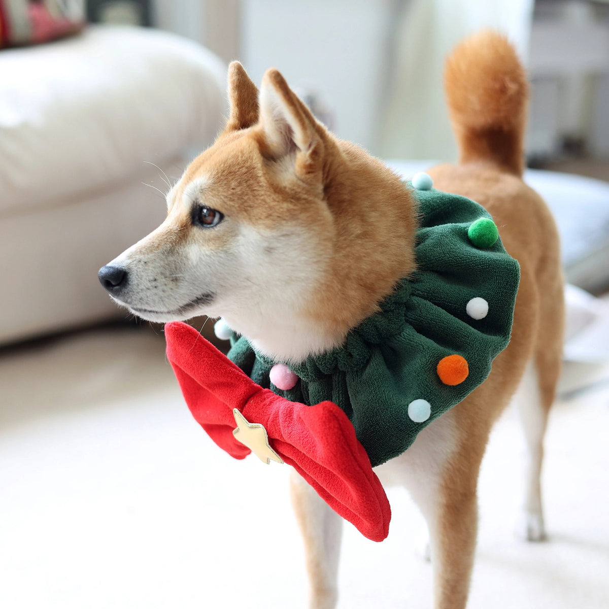 Funny Christmas Pet Bow Tie Scarf