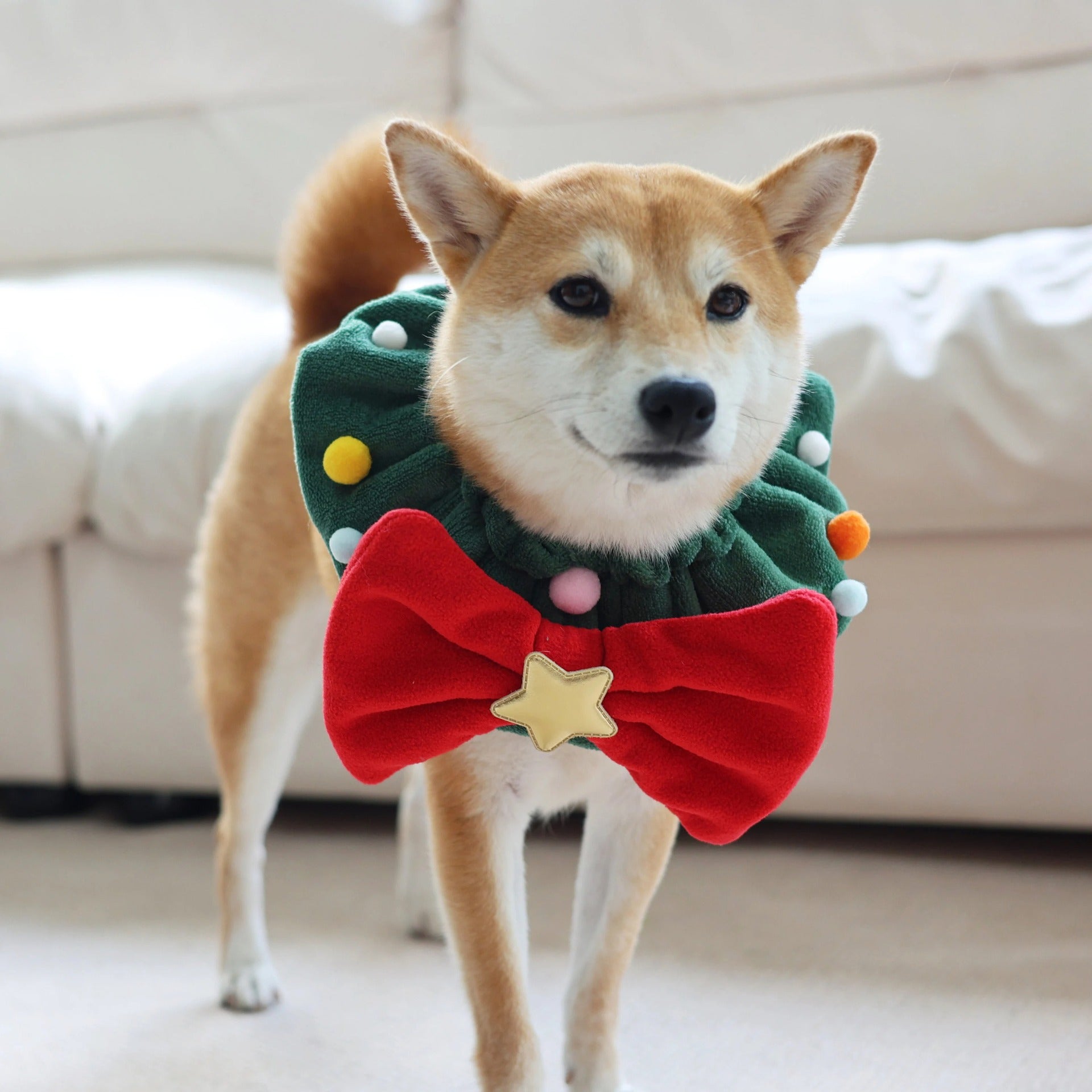 Funny Christmas Pet Bow Tie Scarf