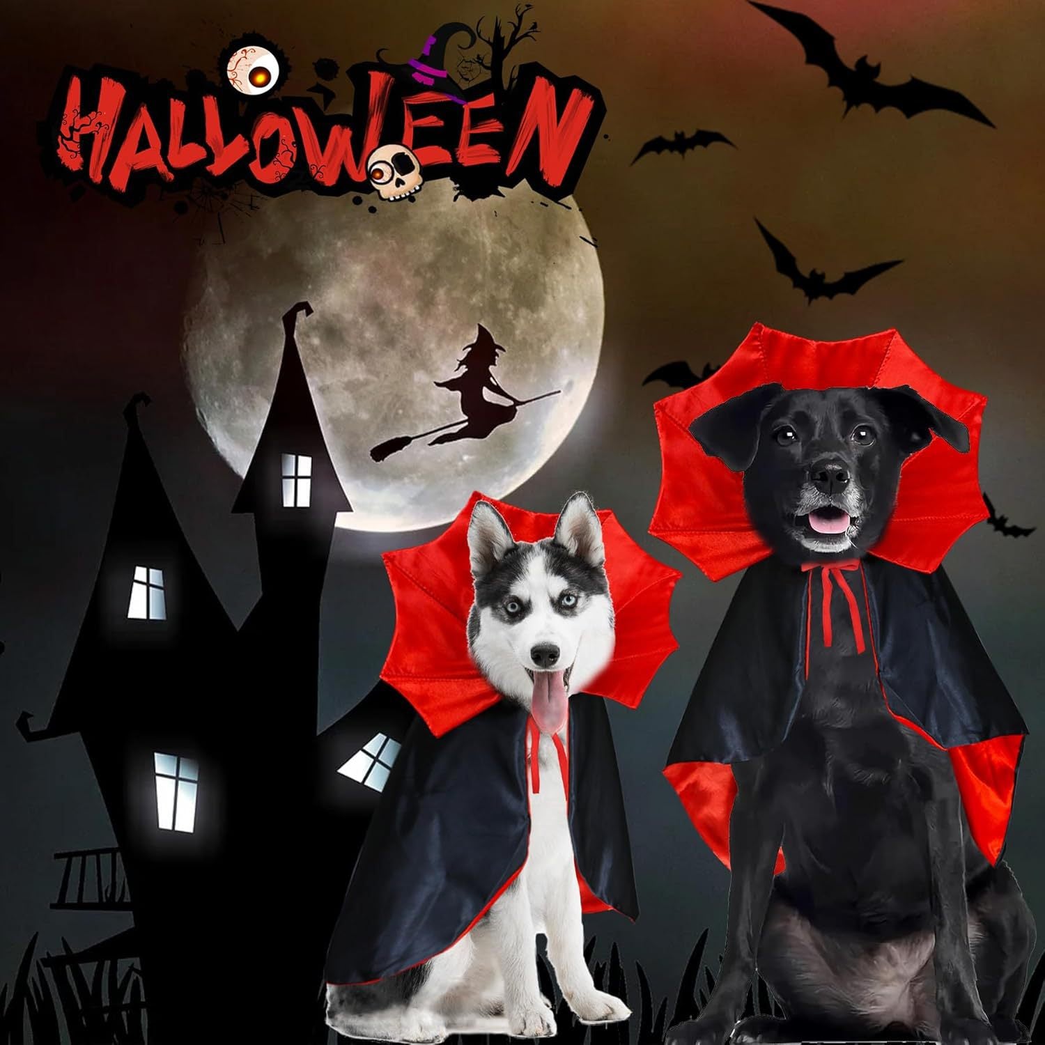 Halloween Vampire Cape for Cats & Dogs