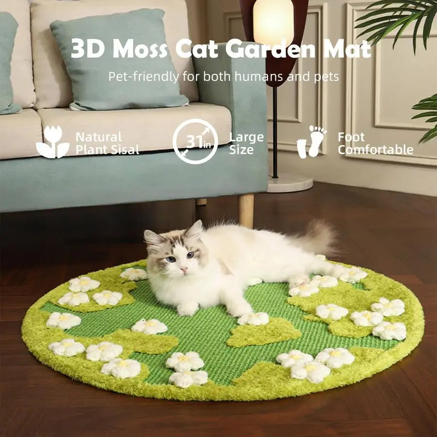 Grand tapis griffoir en sisal pour chat (79 cm)