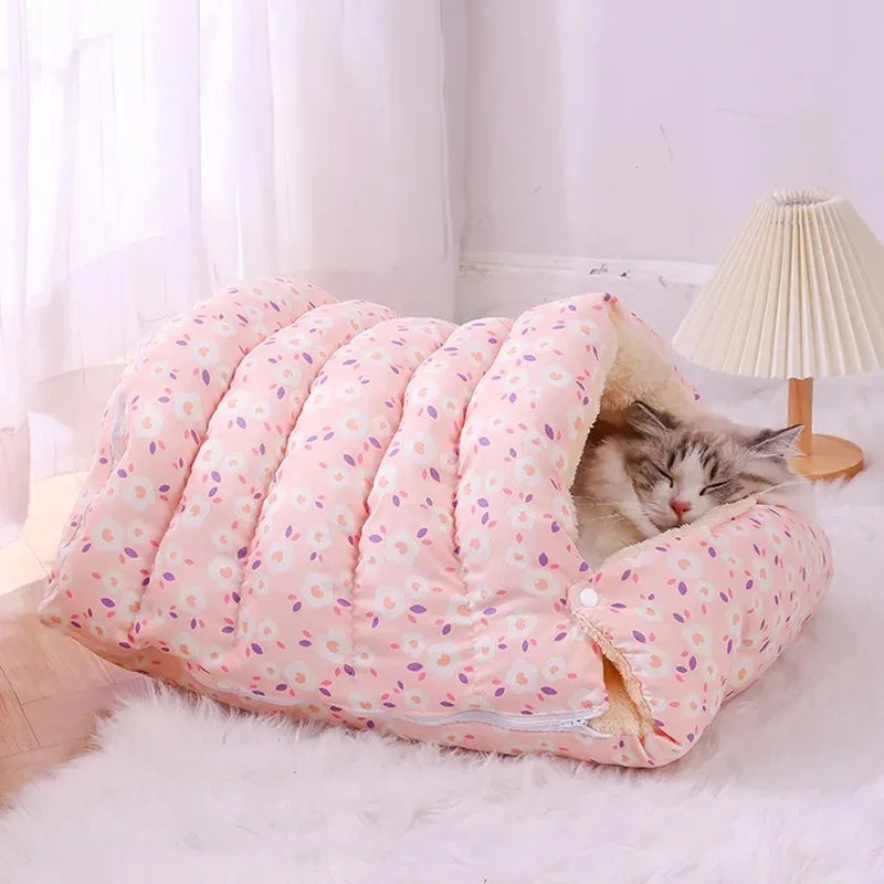 Lit douillet d'hiver pour chat – Coussins confortables pour chatons et petits animaux de compagnie