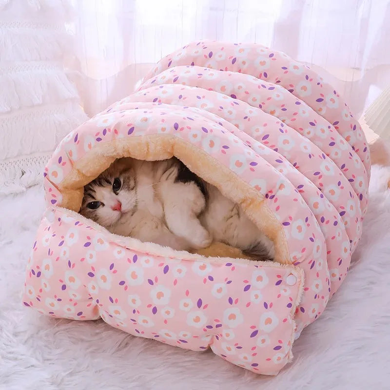 Lit douillet d'hiver pour chat – Coussins confortables pour chatons et petits animaux de compagnie