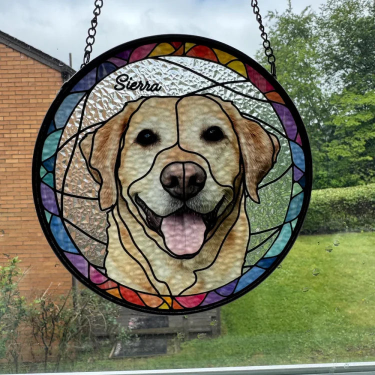 Custom Pet Sun Catcher Memorial Stained Glass Pet Memorial Horse Dog Car