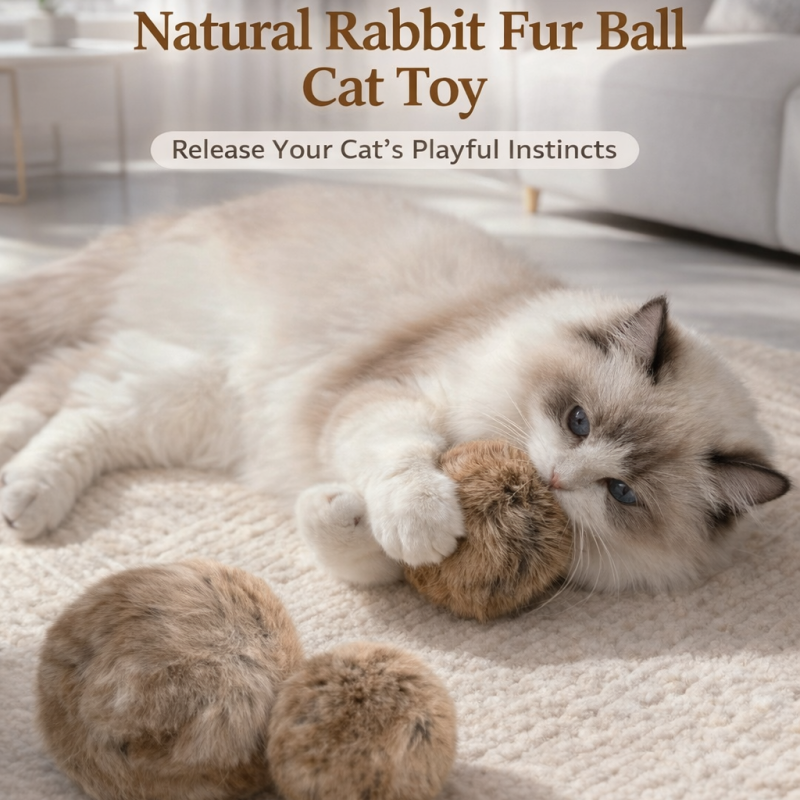 Balle jouet douce et moelleuse pour chat
