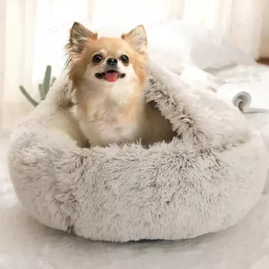 Niche pour animaux semi-fermée en forme de coquille