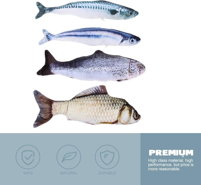 Jouets en peluche de poissons réalistes pour chats