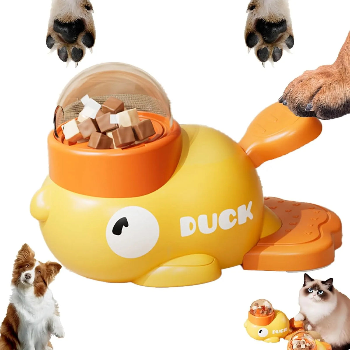 Distributeur de friandises pour canard, distributeur de friandises pour chien canard