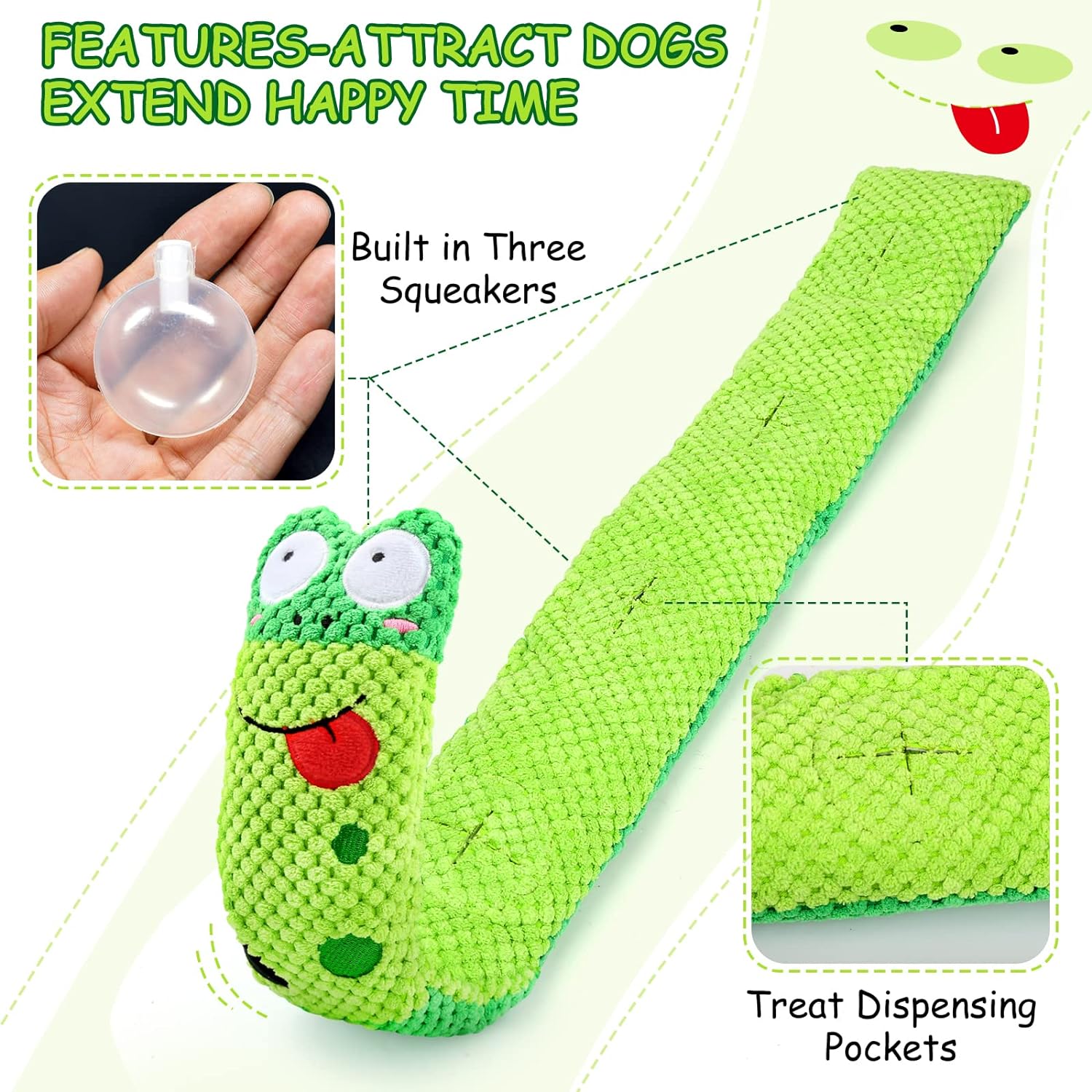 Jouets pour chiens couineurs escargots en tissu doux