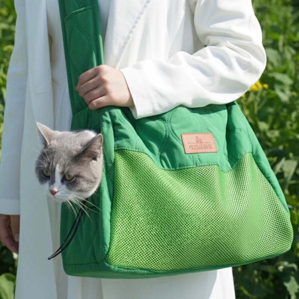 Warm Reversible Pet Sling Carrier for Cats & Small Dogs