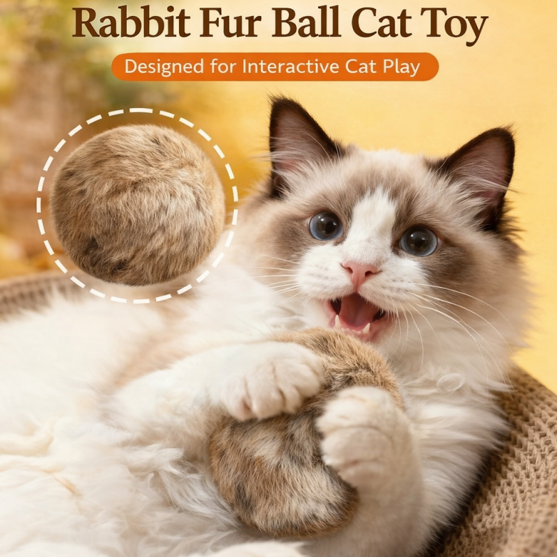 Balle jouet douce et moelleuse pour chat