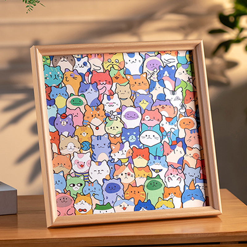 ✨ Cadre Puzzle Chat en Bois à Bricoler – Peignez, Créez et Exposez Vos Photos Préférées !