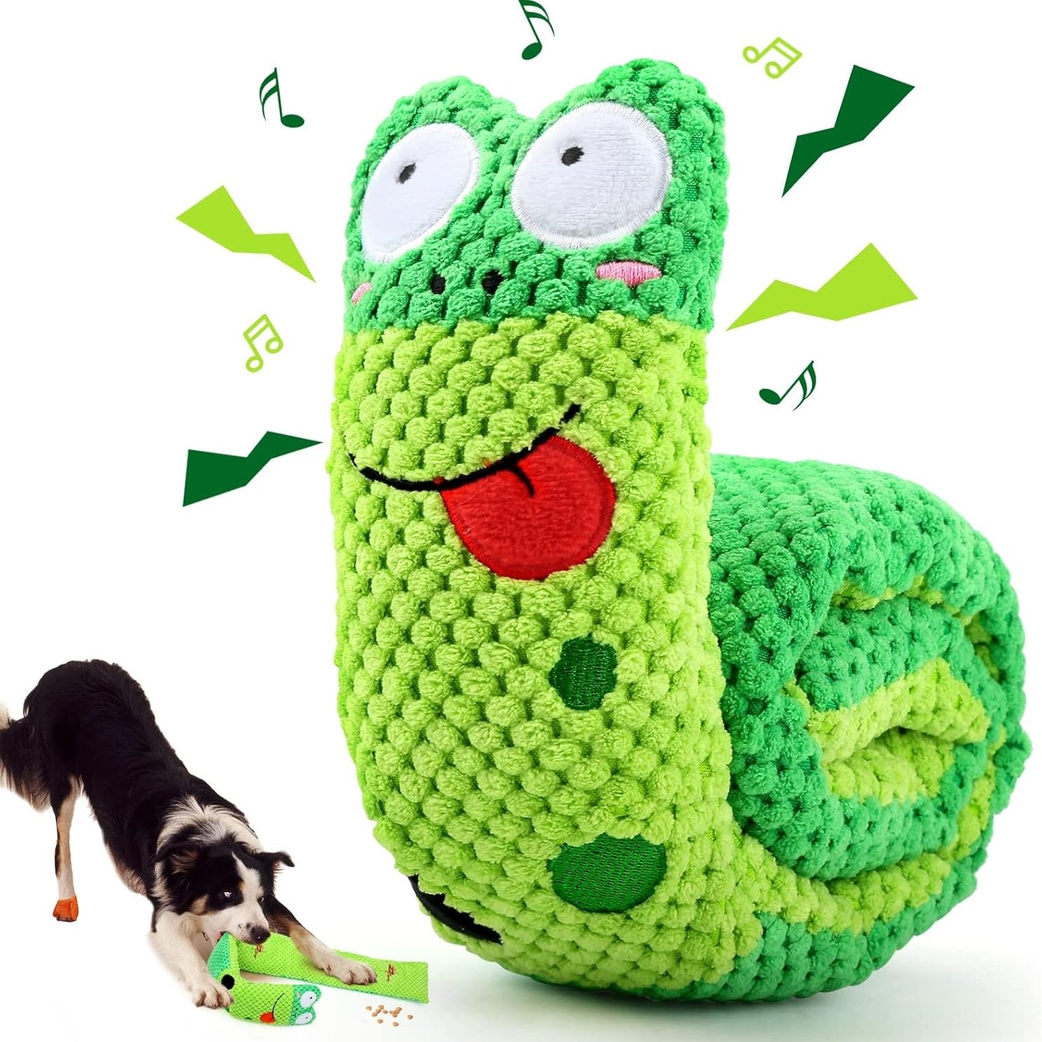 Jouets pour chiens couineurs escargots en tissu doux