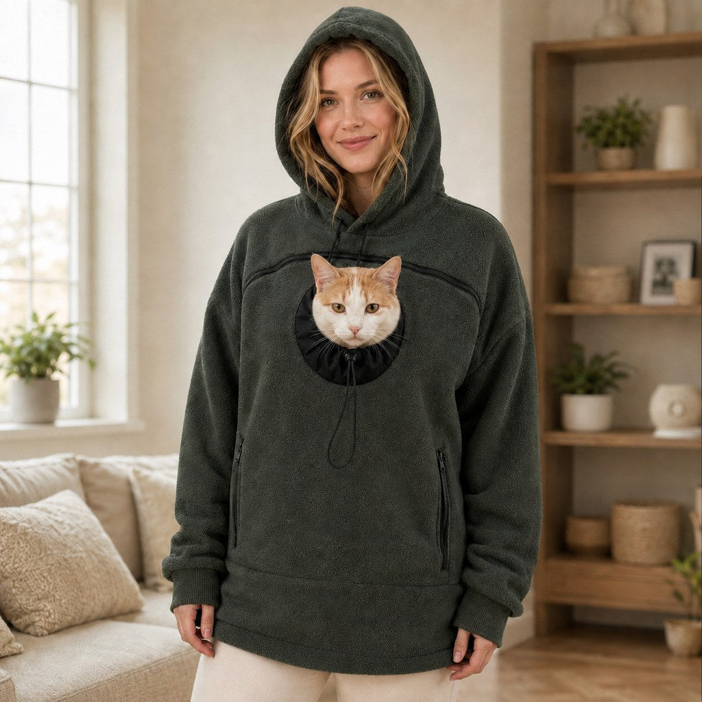 Hands-Free Pet Carrier Hoodie with Front Pouch