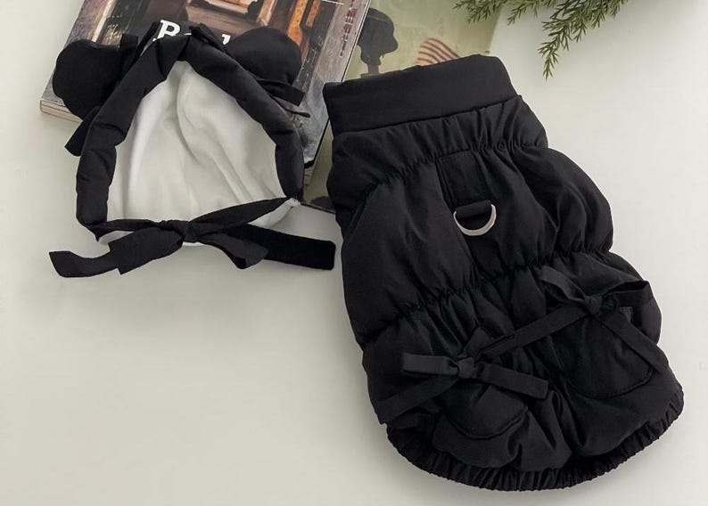 Doudoune Aurora - Manteau d'hiver douillet pour animaux de compagnie avec anneau en D