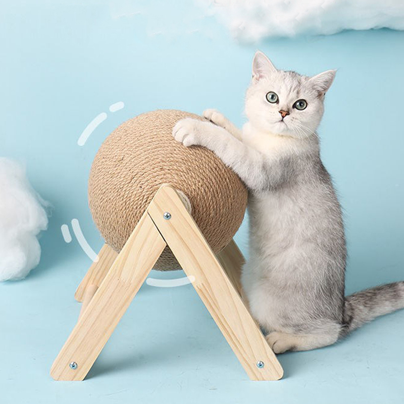 😻 Cat Scratcher Toy | L/V Cat Scratcher with Sisal Ball